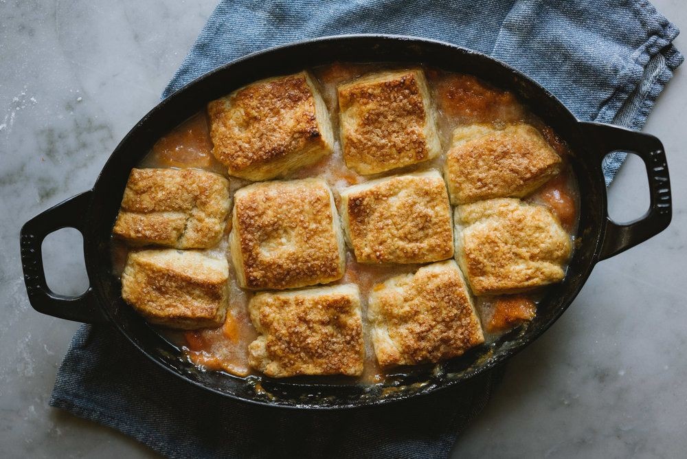 Persimmon Cobbler with Buttermilk Biscuits