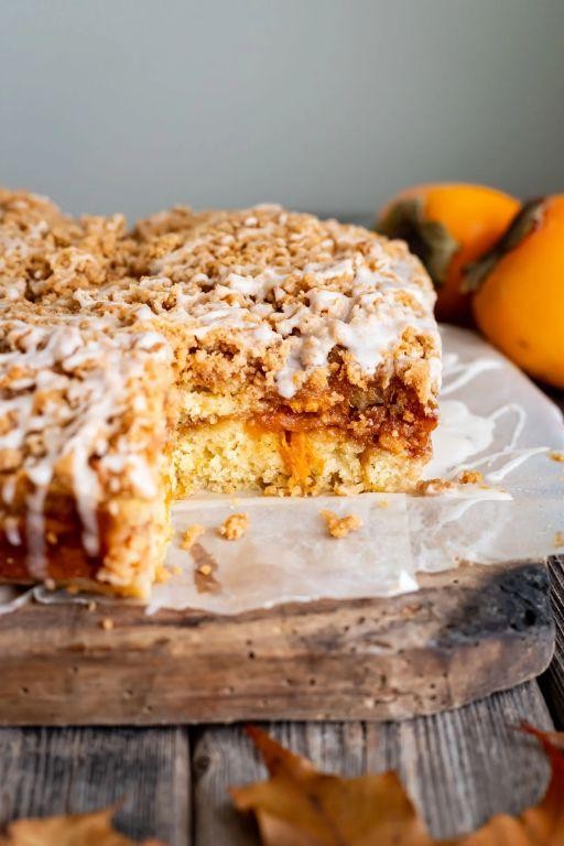 Persimmon Coffee Cake with Streusel Topping