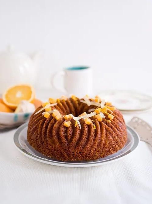Persimmon Honey Cake with Cardamom