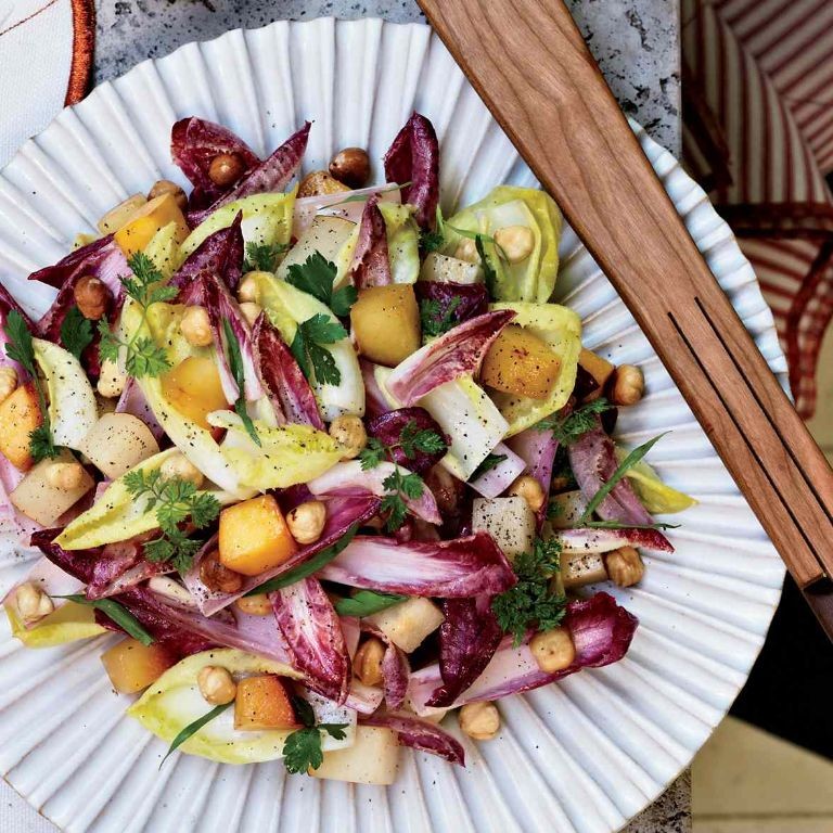 Persimmon, Pear, and Endive Salad