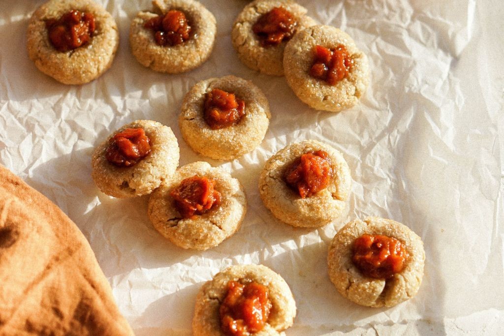 Persimmon Thumbprint Cookies with Jam Filling