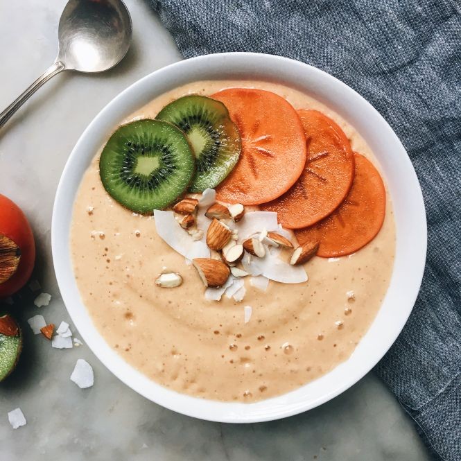 Persimmon and Banana Smoothie Bowl
