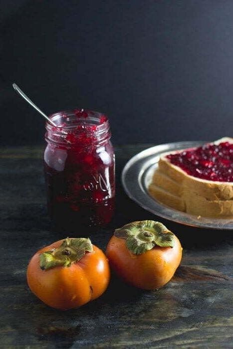 Persimmon and Cranberry Jam