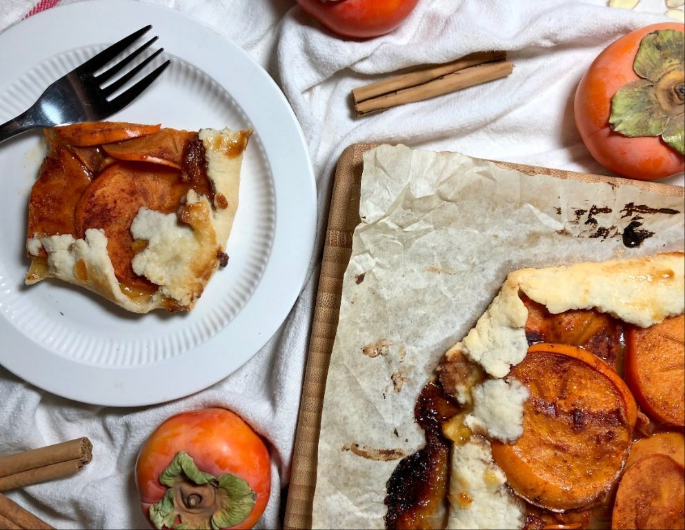 Persimmon and Orange Marmalade Tart
