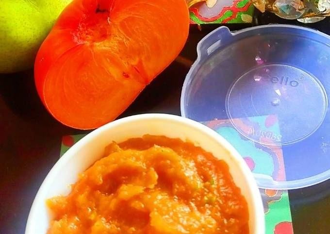 Persimmon and Pear Jam with Lemon Zest