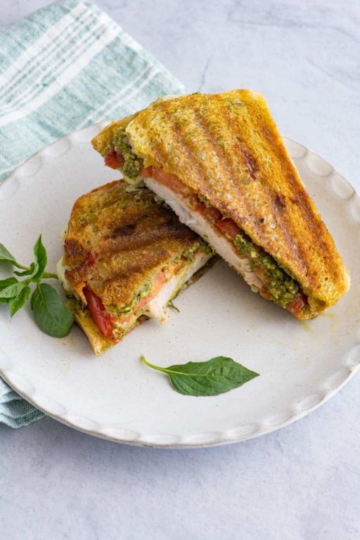 Pesto Chicken Hummus Panini