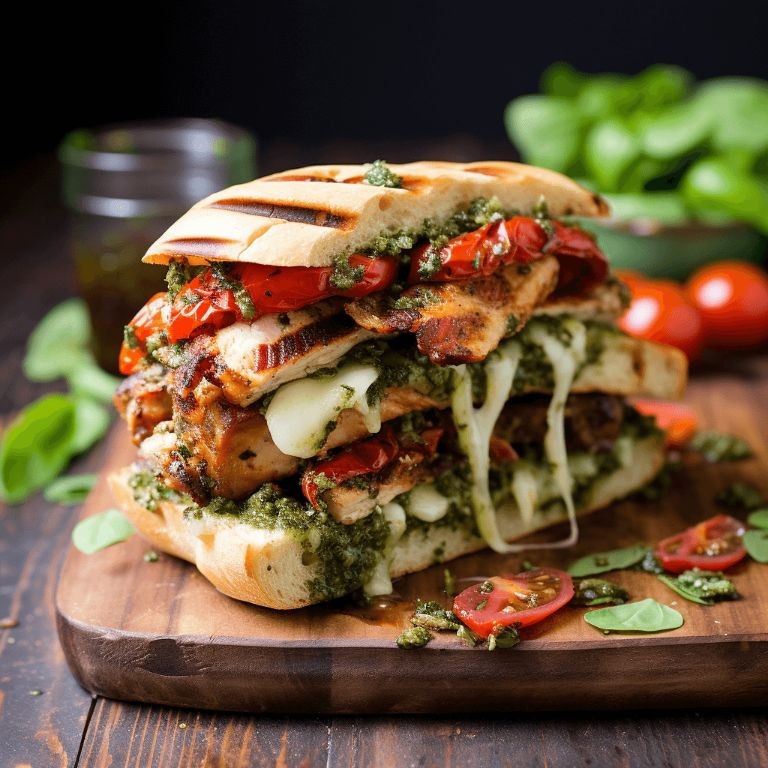Pesto Chicken Sausage Sandwich with Sun-Dried Tomatoes
