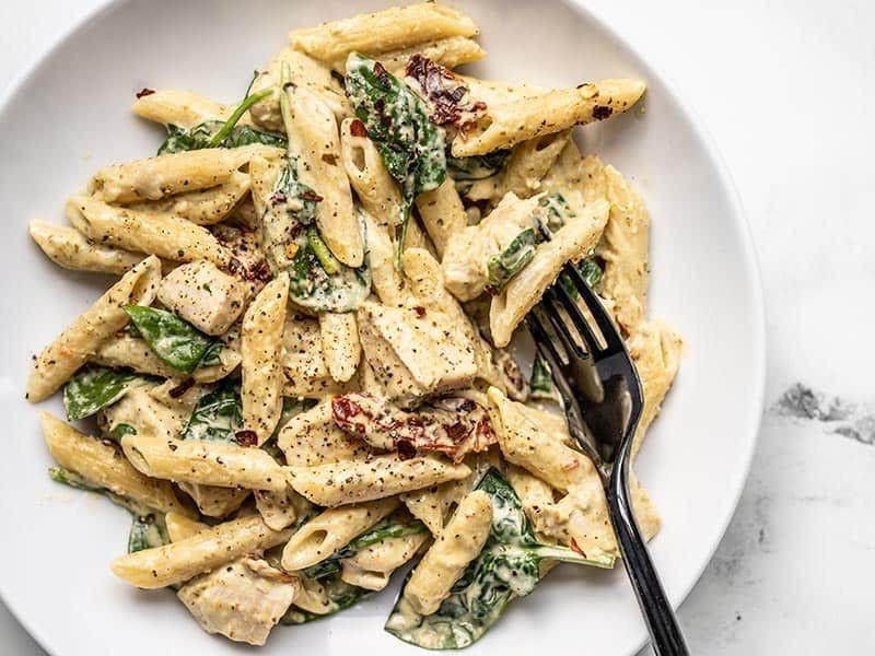 Pesto Chicken Spiral Pasta