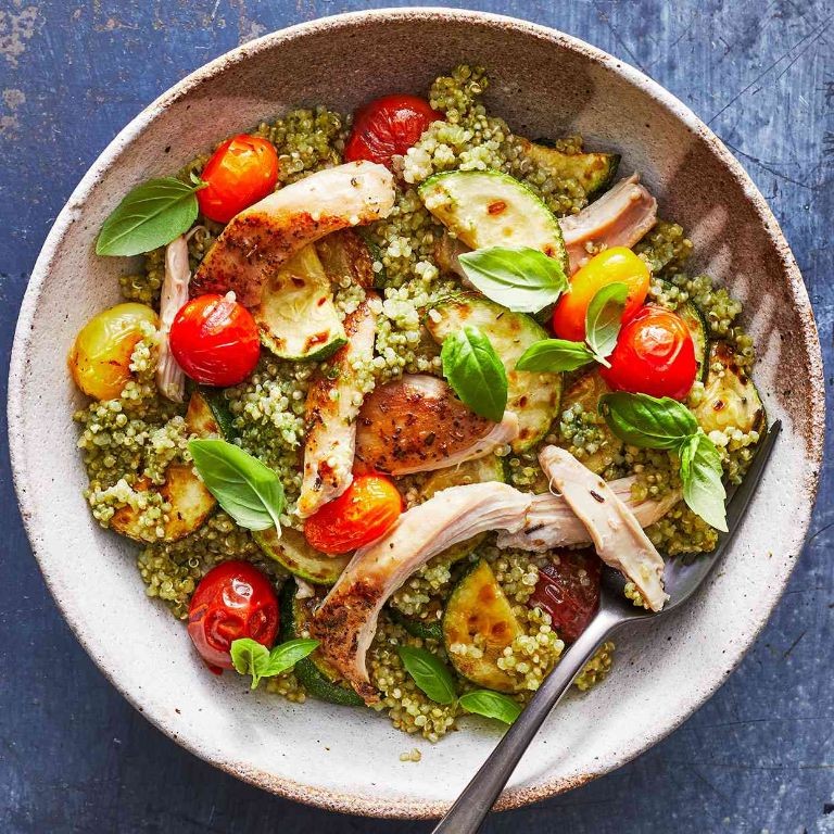 Pesto Chicken and Quinoa Power Bowl