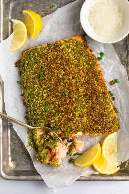 Pesto Crusted Salmon