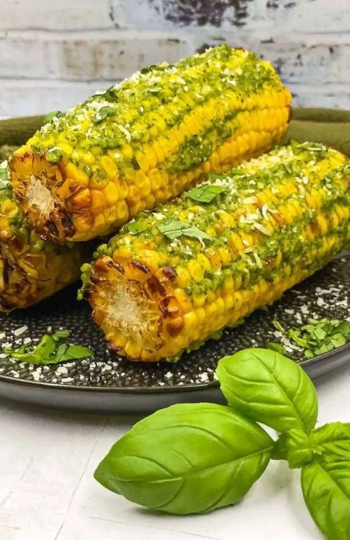 Pesto Grilled Corn on the Cob