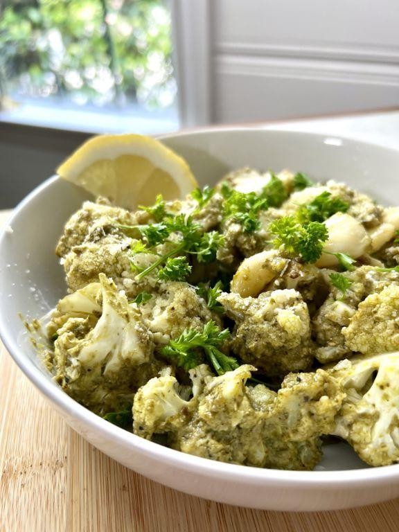 Pesto Roasted Baby Cauliflower