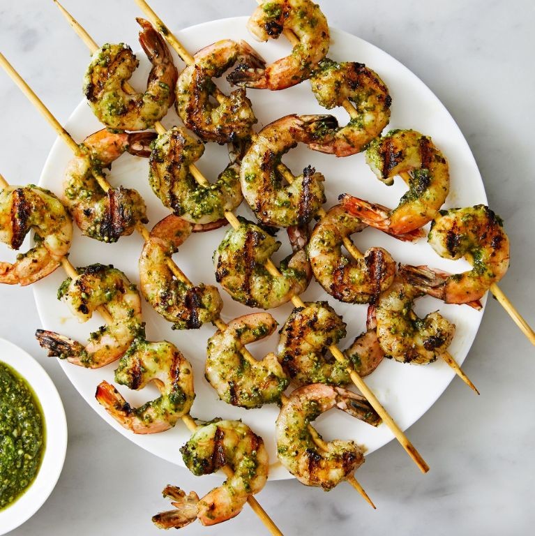 Pesto Shrimp Kabobs