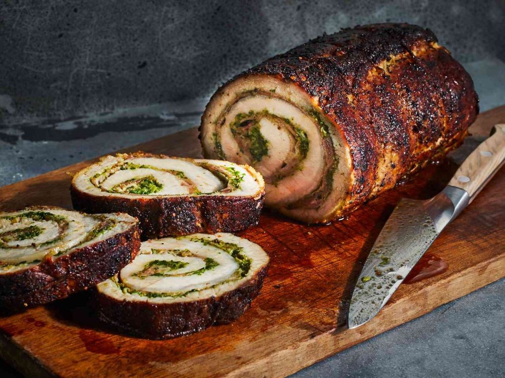 Pesto Stuffed Pork Loin
