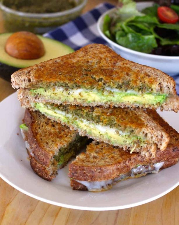 Pesto and Provolone Grilled Cheese