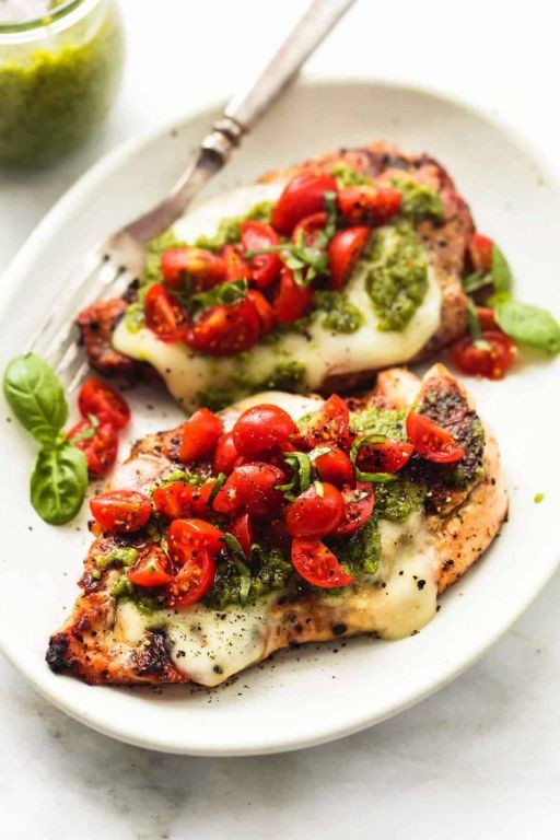 Pesto-Marinated Chicken with Fire-Roasted Marinara