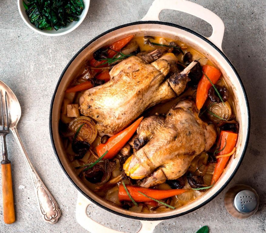 Pheasant Casserole with Wild Mushrooms