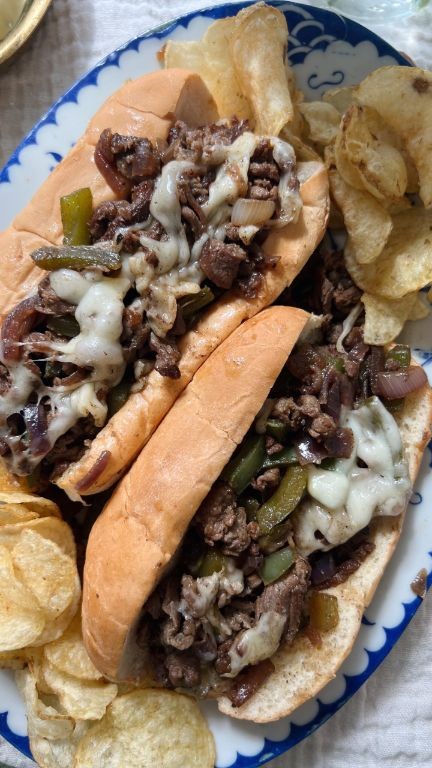 Philly Cheesesteak Submarine Sandwich