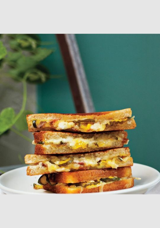 Pickle and Ham Grilled Cheese Sandwich