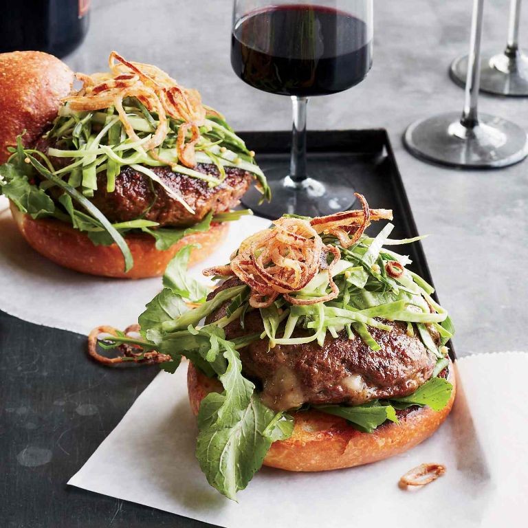 Pickle-Stuffed Burgers with Cheddar Cheese