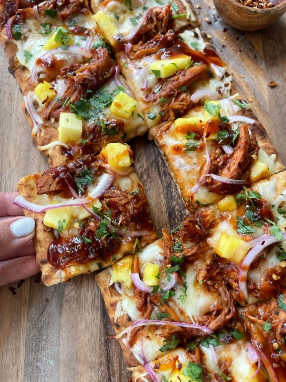 Pineapple BBQ Chicken Pizza