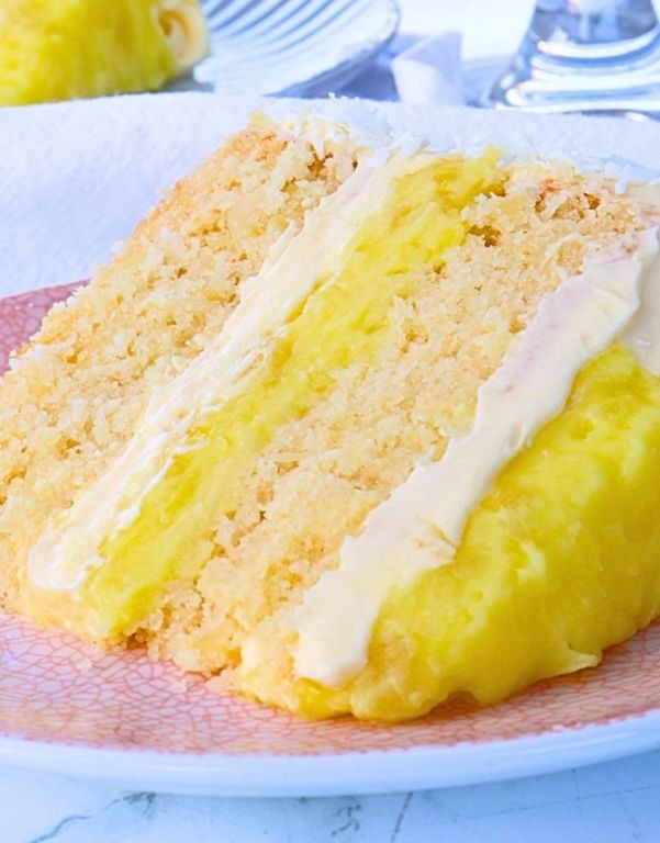 Pineapple Chantilly Cake with Coconut Whipped Cream