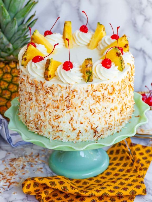 Pineapple Coconut Tropical Cake