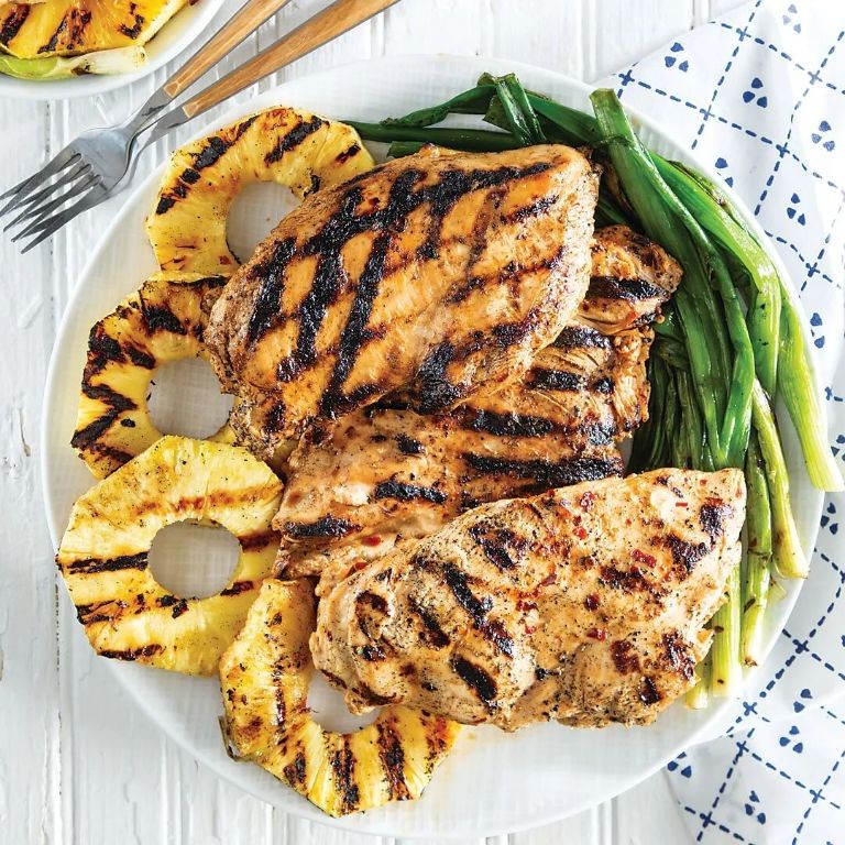 Pineapple Ginger Grilled Chicken Strips