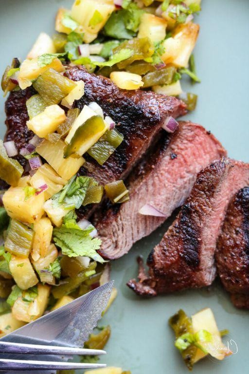 Pineapple Jalapeño Glazed Grilled London Broil