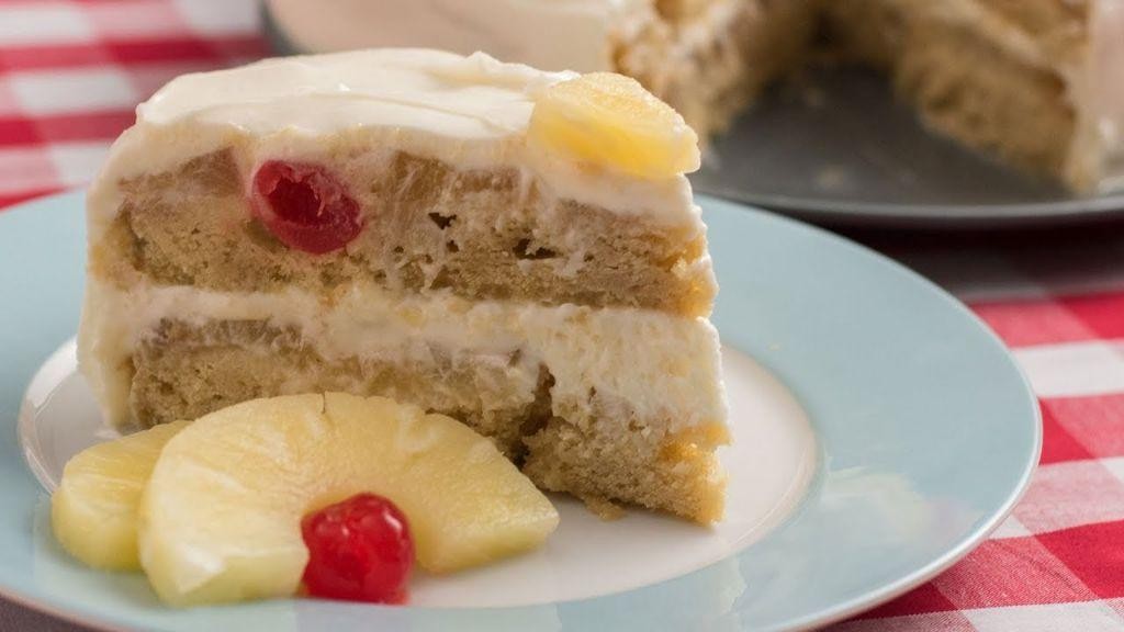 Pineapple Upside Down Cake with Cream Cheese Frosting