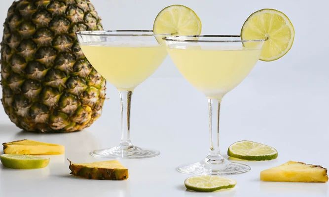 Pineapple and Coconut Vodka Gimlet