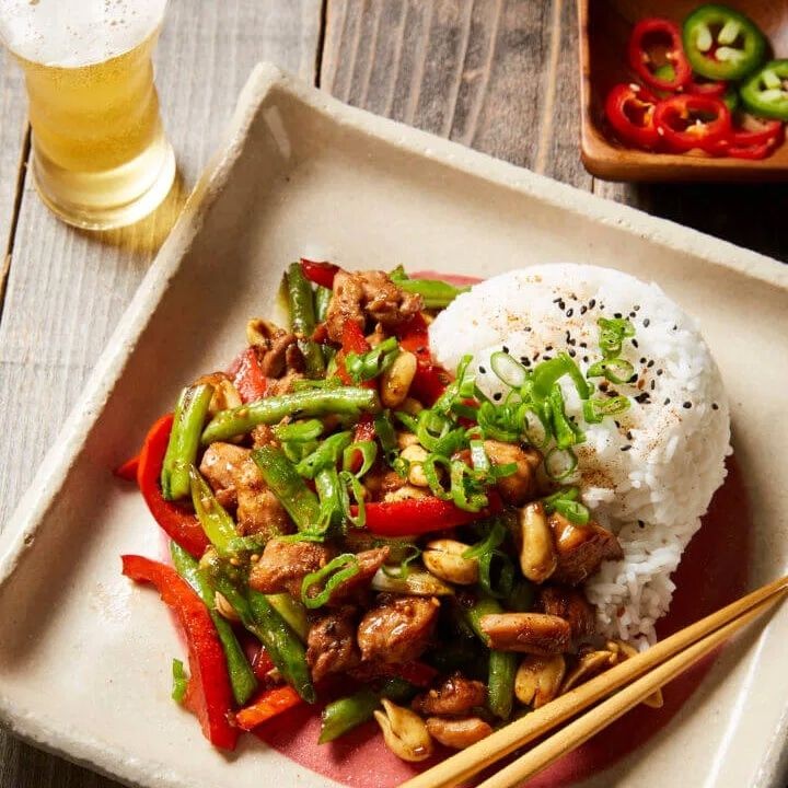 Pink Bean and Bell Pepper Stir-Fry