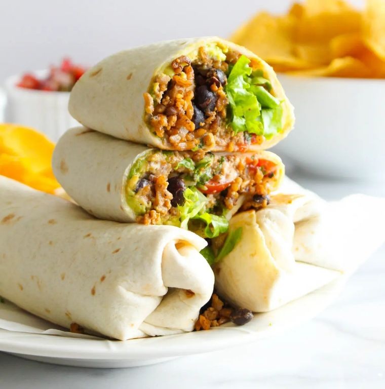 Pink Bean and Rice Burritos
