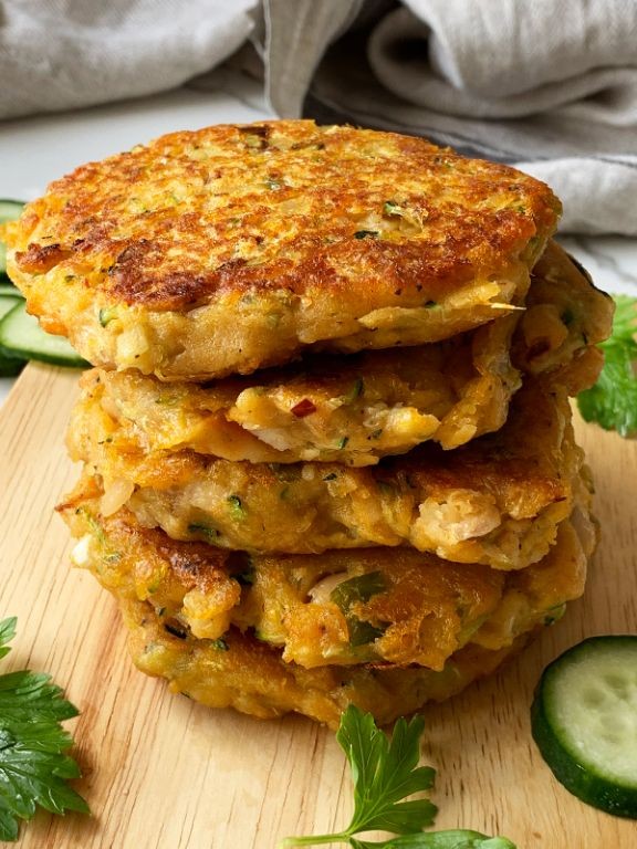 Pink Bean and Zucchini Fritters