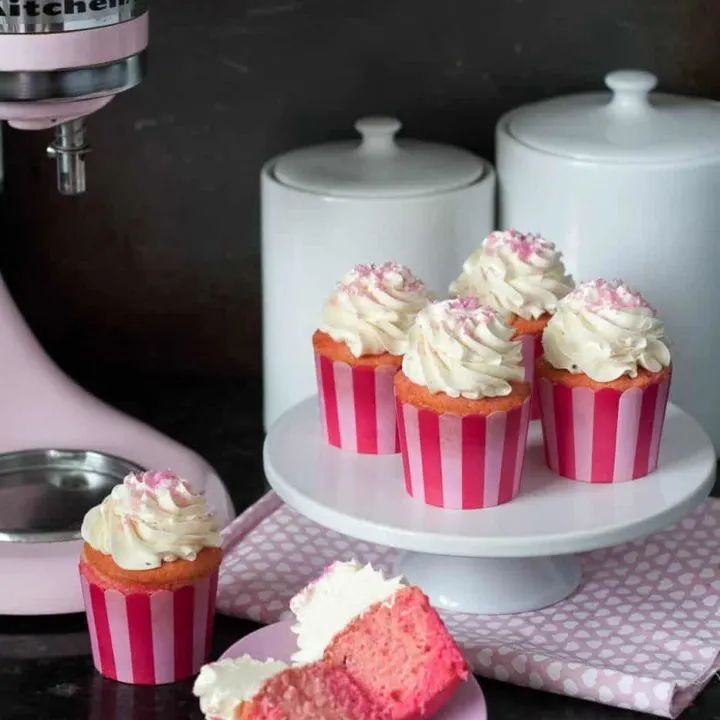 Pink Ombre Vanilla Cupcakes
