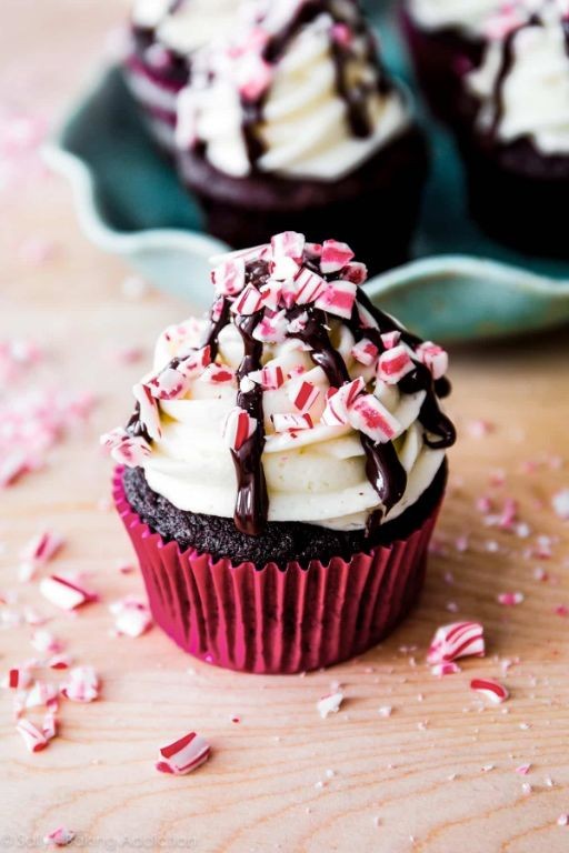 Pink Peppermint Mocha Cupcakes