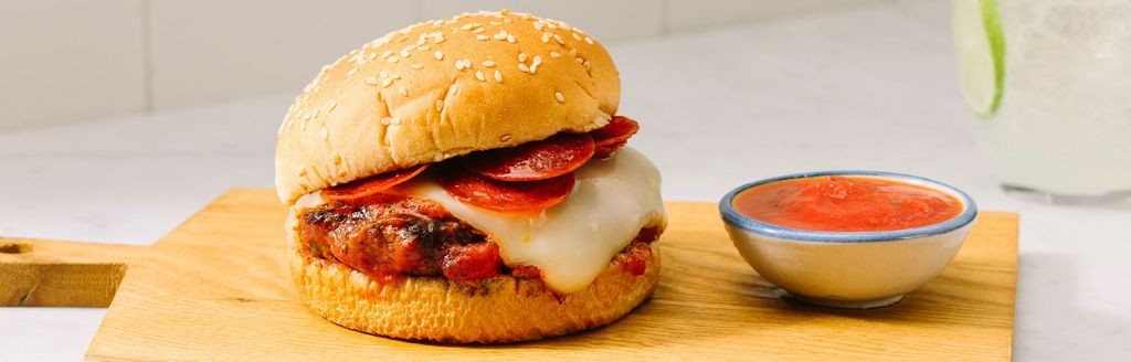 Pizza Hamburger Skillet with Pepperoni