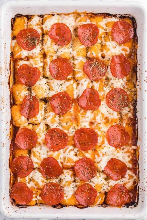 Pizza Tater Tot Casserole