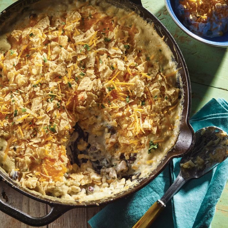 Poblano and Chicken Rice Casserole
