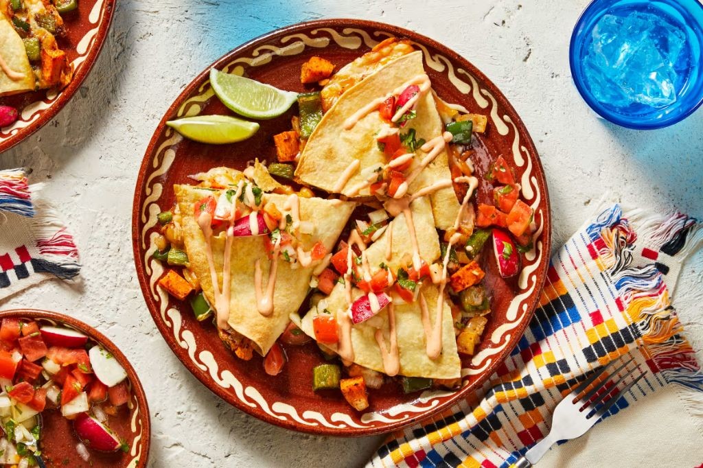 Poblano and Sweet Potato Quesadillas