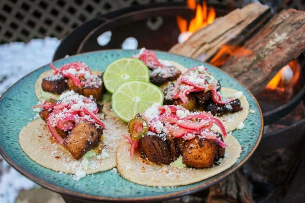Pork Belly Tostadas with Pickled Jalapeños