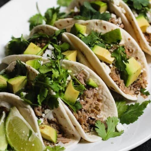 Pork Carnitas Flautas with Salsa Verde