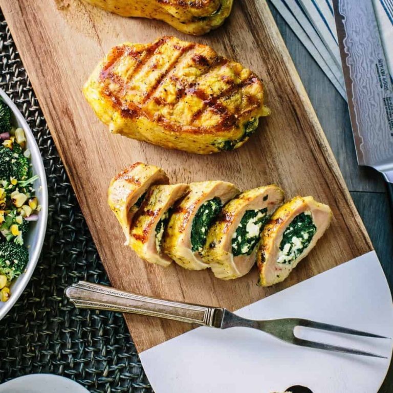 Pork Chops Stuffed with Spinach and Cheese