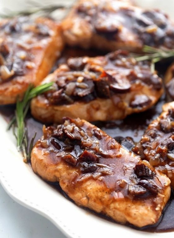 Pork Chops with Balsamic Fig Reduction