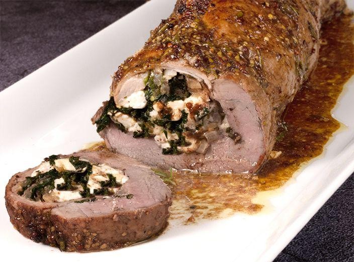 Pork Loin Stuffed with Spinach and Feta