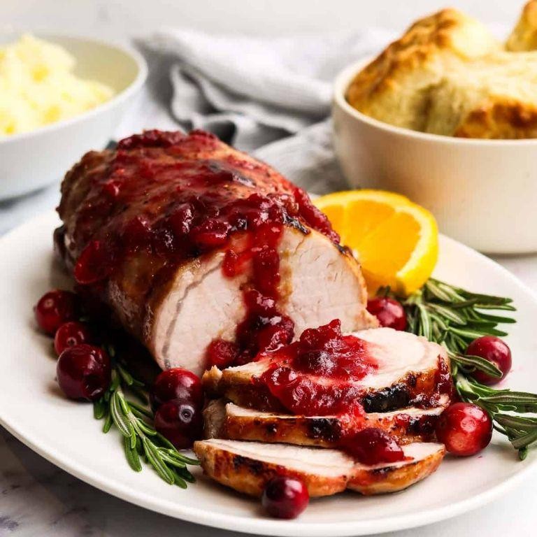 Pork Loin with Cranberry Glaze
