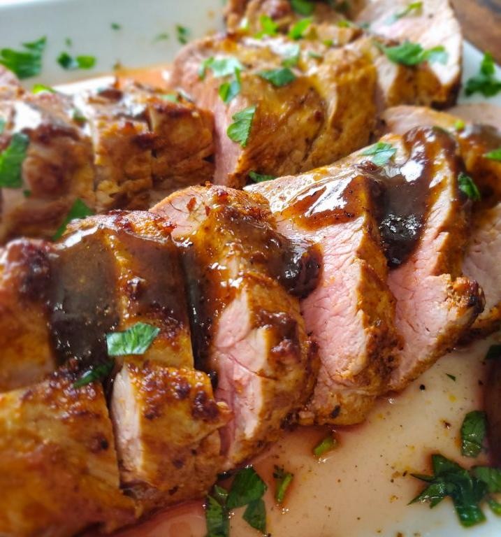 Pork Loin with Maple Dijon Sauce