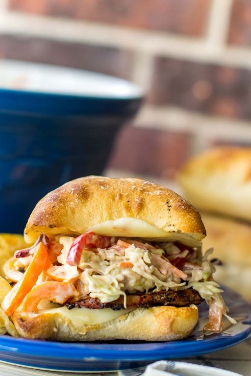 Pork Tenderloin Sandwich with Coleslaw
