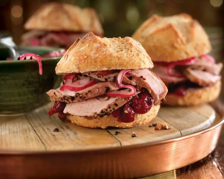 Pork Tenderloin Sandwich with Cranberry Sauce