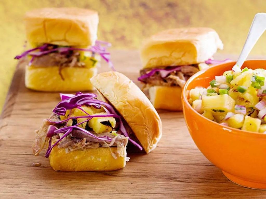 Pork Tenderloin Sandwich with Pineapple Relish